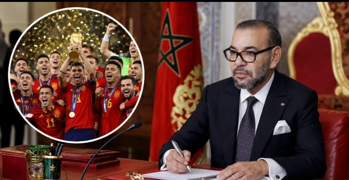 جلالة الملك محمد السادس يهنئ العاهل الإسباني بكأس العالم
